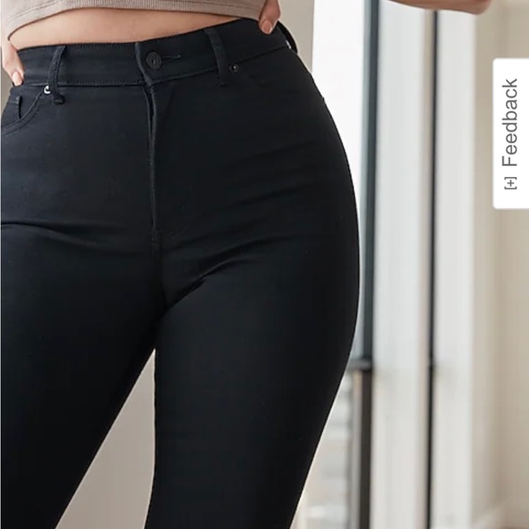Express Black Skinny High Waist Jeans Sz 4S - Picture 5 of 6
